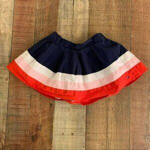 Tommy Hilfiger girls size 18M navy blue, pink, red, white striped skirt